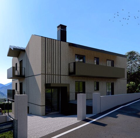 Condominio in legno in Valle d'Aosta | © Studio Idealab